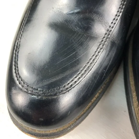 Park Place Men's Size 10D Black Leather Closed Toe Slip On Dress Shoes Loafers - Picture 6 of 16